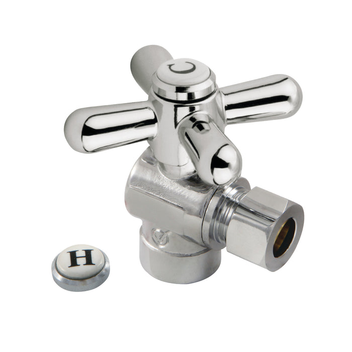 Kingston Heirloom CC43201X - Vintage 1/2-Inch Sweat x 3/8-Inch O.D. Comp Angle Shut-Off Valve, Polished Chrome