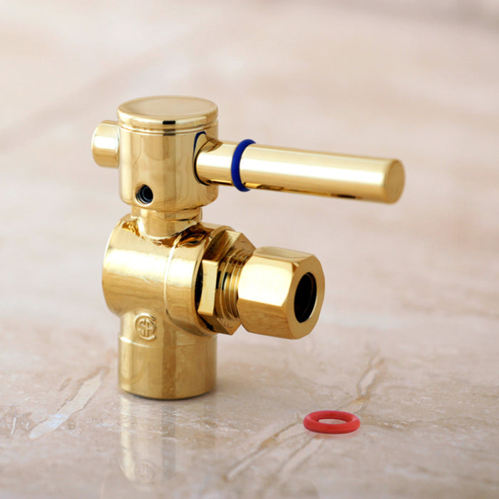 Kingston Sona CC43202DL - Concord 1/2-Inch Sweat x 3/8-Inch O.D. Comp Angle Shut-Off Valve, Polished Brass