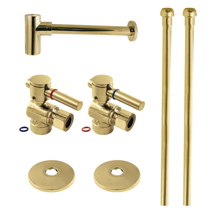Trimscape CC43202DLLKB30 Modern Plumbing Supply Kit Combo, Polished Brass