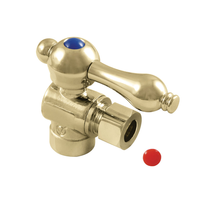Kingston Heirloom CC43202 - Vintage 1/2-Inch Sweat x 3/8-Inch O.D. Comp Angle Shut-Off Valve, Polished Brass