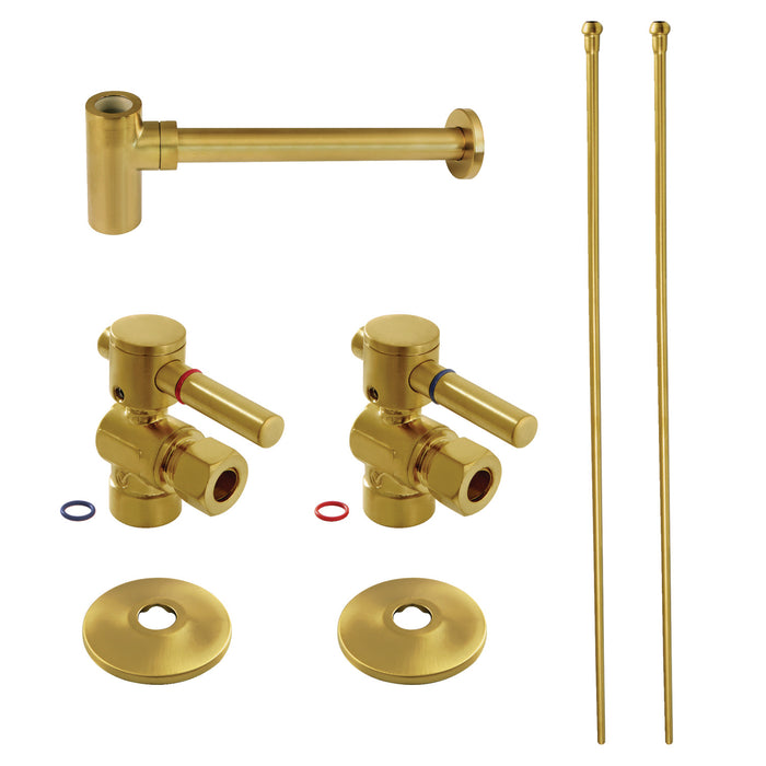 Trimscape CC43207DLLKB30 Modern Plumbing Supply Kit Combo, Brushed Brass