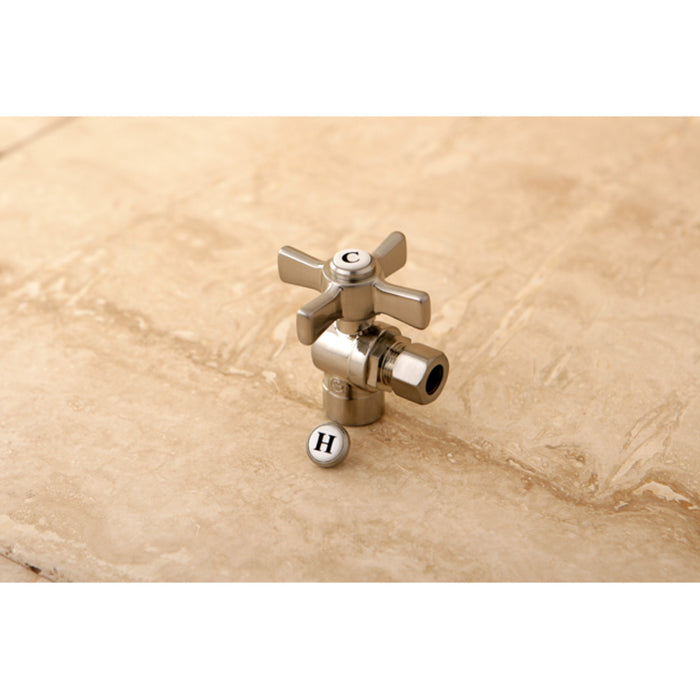 Kingston Tulare CC43208ZX - Millennium 1/2-Inch Sweat x 3/8-Inch O.D. Comp Angle Shut-Off Valve, Brushed Nickel