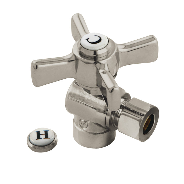 Kingston Tulare CC43208ZX - Millennium 1/2-Inch Sweat x 3/8-Inch O.D. Comp Angle Shut-Off Valve, Brushed Nickel