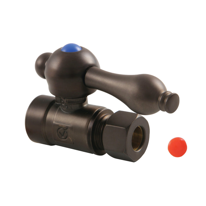 Kingston Heirloom CC43255 - Vintage 1/2-Inch Sweat x 3/8-Inch O.D. Comp Straight Shut-Off Valve, Oil Rubbed Bronze