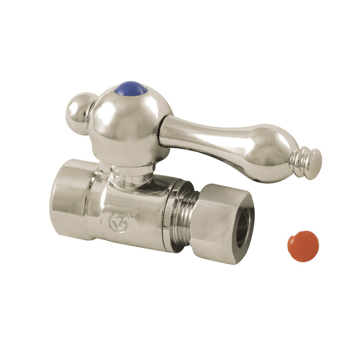 Kingston Heirloom CC43258 - Vintage 1/2-Inch Sweat x 3/8-Inch O.D. Comp Straight Shut-Off Valve, Brushed Nickel