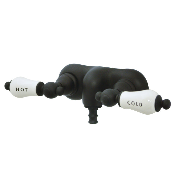 Kingston Heirloom CC43T5 - Vintage Two-Handle 2-Hole Tub Wall Mount Clawfoot Tub Faucet, Oil Rubbed Bronze