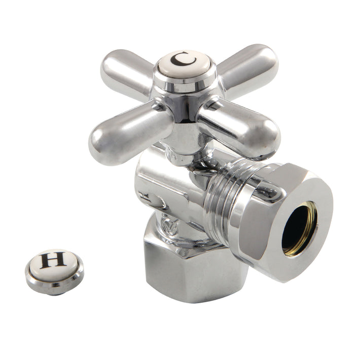 Kingston Heirloom CC44101X - Vintage 1/2-Inch FIP x 1/2-Inch or 7/16-Inch Slip Joint Quarter-Turn Angle Shut-Off Valve, Polished Chrome
