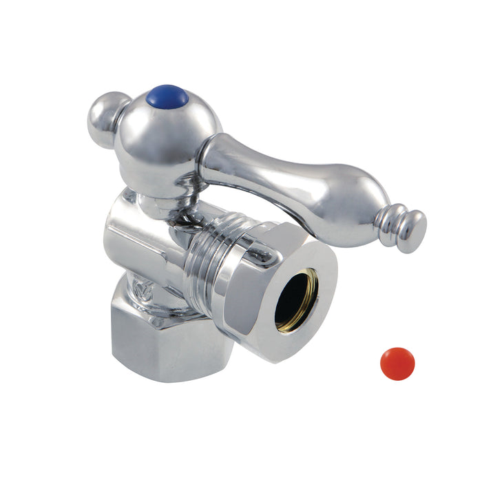 Kingston Heirloom CC44101 - Vintage 1/2-Inch FIP x 1/2-Inch or 7/16-Inch Slip Joint Quarter-Turn Angle Shut-Off Valve, Polished Chrome