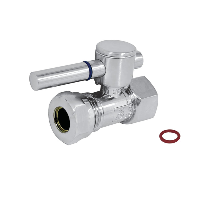 Kingston Sona CC44151DL - Concord 1/2-Inch FIP x 1/2-Inch or 7/16-Inch Slip Joint Quarter-Turn Straight Shut-Off Valve, Polished Chrome