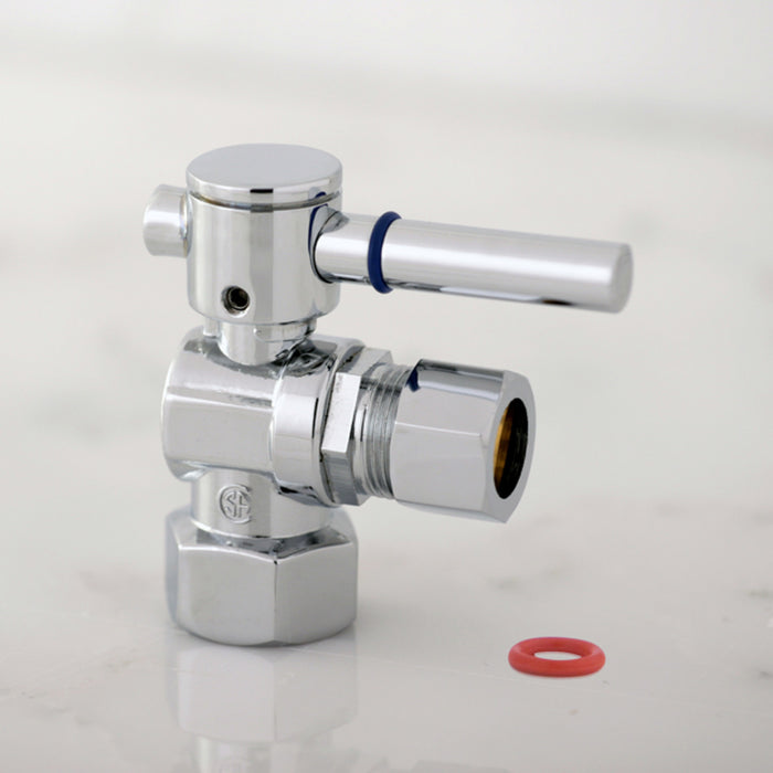 Kingston Sona CC44401DL - Fauceture 1/2-Inch FIP x 1/2-Inch O.D. Comp Quarter-Turn Angle Shut-Off Valve, Polished Chrome