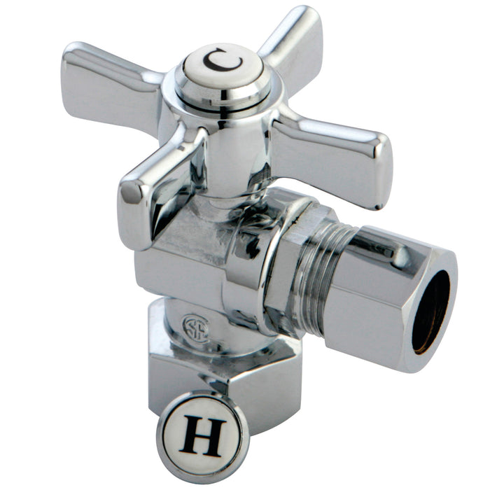 Kingston Tulare CC44401ZX - Millennium 1/2-Inch FIP x 1/2-Inch O.D. Comp Quarter-Turn Angle Shut-Off Valve, Polished Chrome