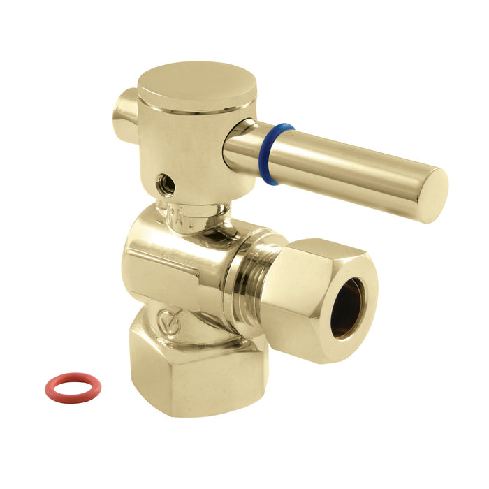 Fauceture CC44402DL 1/2-Inch FIP x 1/2-Inch OD Comp Quarter-Turn Angle Stop Valve, Polished Brass