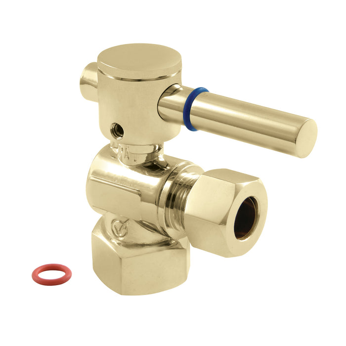 Kingston Sona CC44402DL - Fauceture 1/2-Inch FIP x 1/2-Inch O.D. Comp Quarter-Turn Angle Shut-Off Valve, Polished Brass
