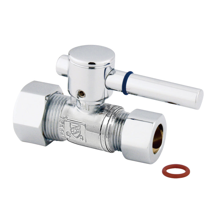 Kingston Sona CC44451DL - Concord 5/8-Inch O.D. Comp x 1/2-Inch O.D. Comp Quarter-Turn Straight Shut-Off Valve, Polished Chrome