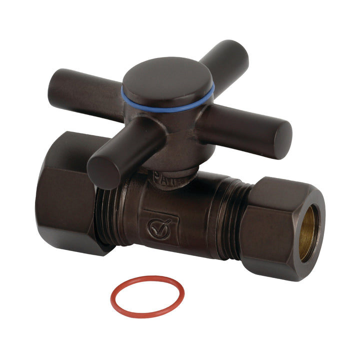 Kingston Sona CC44455DX - Concord 5/8-Inch O.D. Comp x 1/2-Inch O.D. Comp Quarter-Turn Straight Shut-Off Valve, Oil Rubbed Bronze
