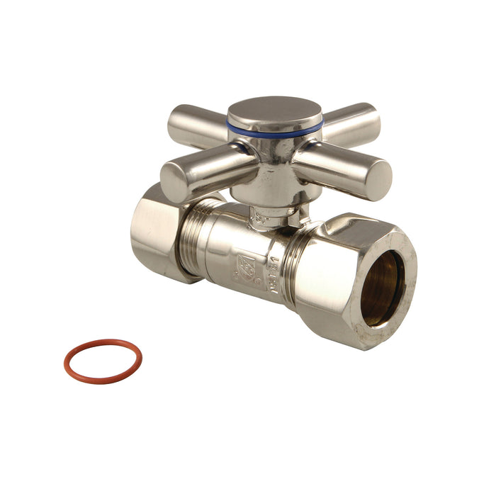 Kingston Sona CC44458DX - Concord 5/8-Inch O.D. Comp x 1/2-Inch O.D. Comp Quarter-Turn Straight Shut-Off Valve, Brushed Nickel