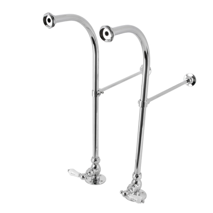 Kingston Vintage CC451HCL Rigid Freestand Supplies with Stops and Lever Handles, Polished Chrome