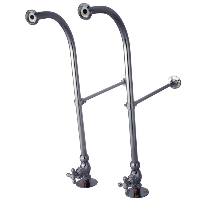 Kingston Vintage CC451MX Rigid Freestand Supplies with Stops and Cross Handles, Polished Chrome