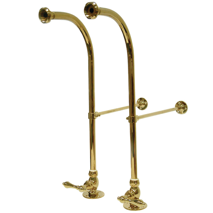 Kingston Vintage CC452ML Rigid Freestand Supplies with Stops and Lever Handles, Polished Brass