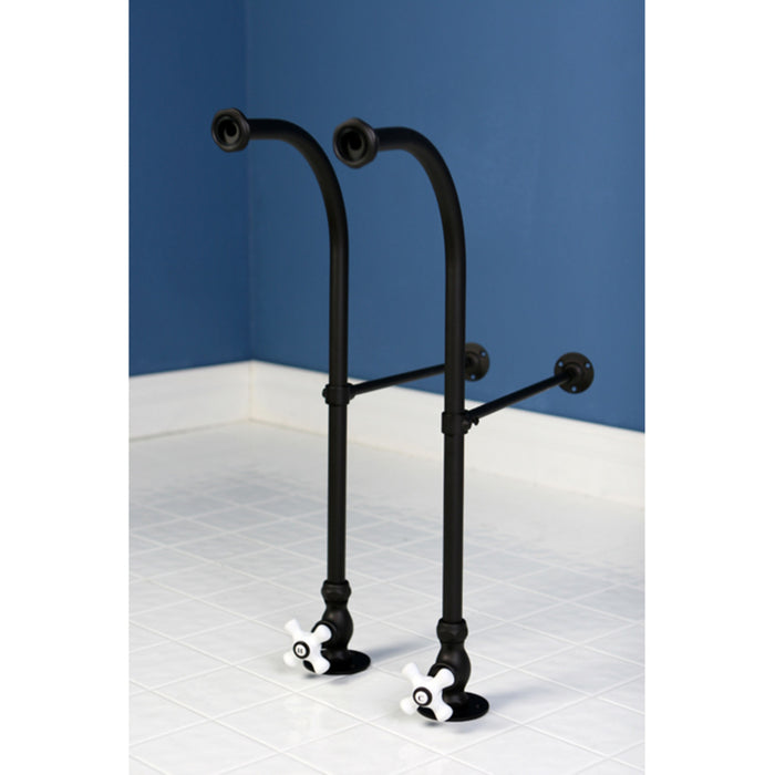 Kingston Vintage CC455CX Rigid Freestand Supplies with Stops and Cross Handles, Oil Rubbed Bronze