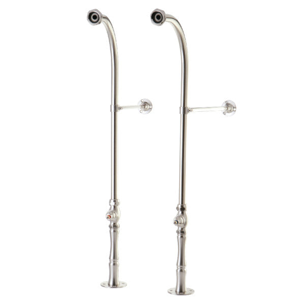 Kingston Vintage CC458*30 Rigid 30-Inch Freestanding Supply Line with Stops and 7-Inch Extension Kit without Handle, Brushed Nickel