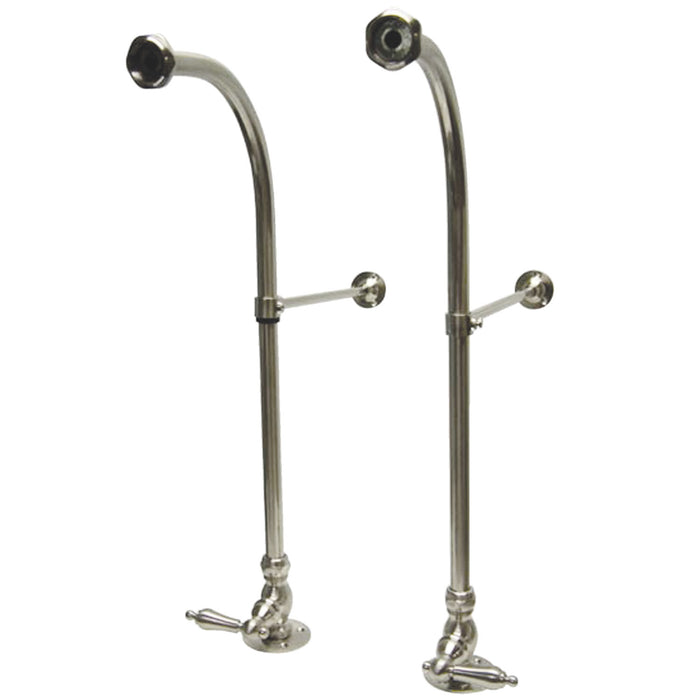 Kingston Vintage CC458ML Rigid Freestand Supplies with Stops and Lever Handles, Brushed Nickel
