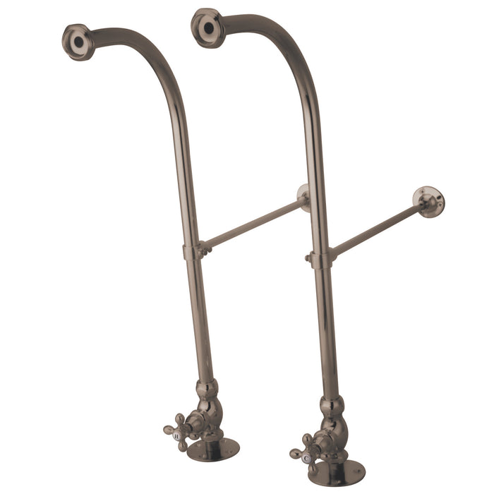 Kingston Vintage CC458MX Rigid Freestand Supplies with Stops and Cross Handles, Brushed Nickel