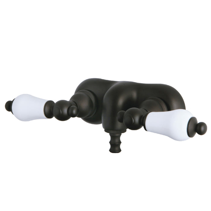 Kingston Heirloom CC45T5 - Vintage Two-Handle 2-Hole Tub Wall Mount Clawfoot Tub Faucet, Oil Rubbed Bronze