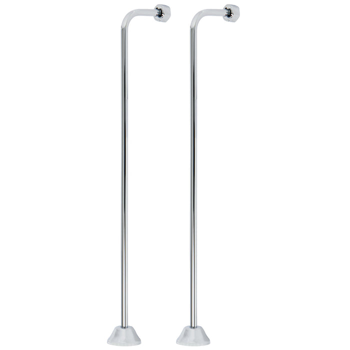Kingston Vintage CC461 Single Offset Bath Supply, Polished Chrome