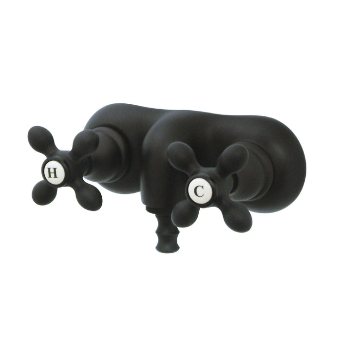 Kingston Heirloom CC47T5 - Vintage Two-Handle 2-Hole Tub Wall Mount Clawfoot Tub Faucet, Oil Rubbed Bronze