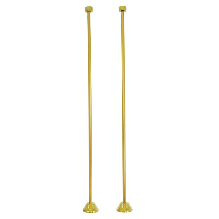 Kingston Vintage CC482 Straight Bath Supply, Polished Brass