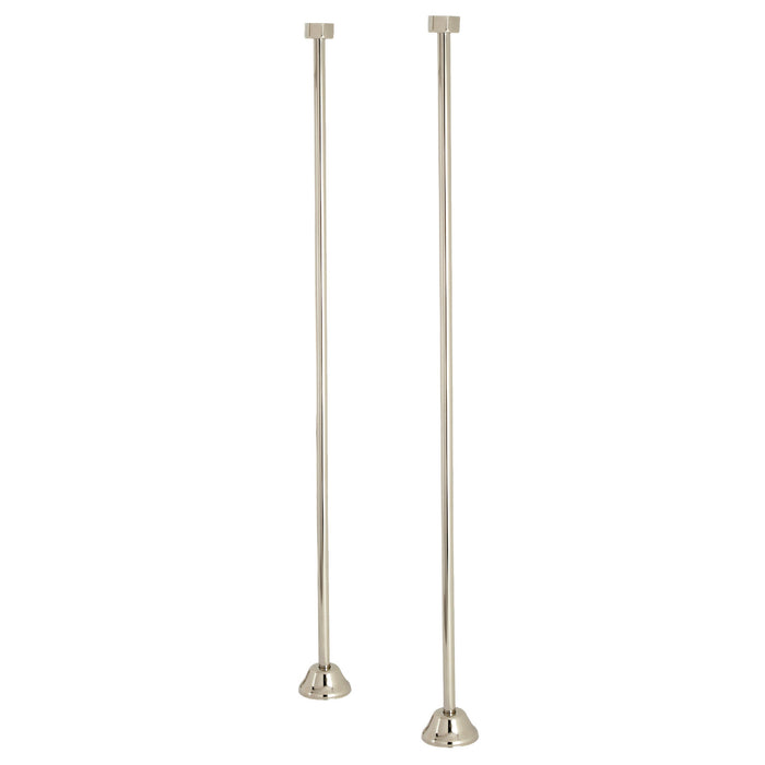 Kingston Vintage CC486 Straight Bath Supply, Polished Nickel