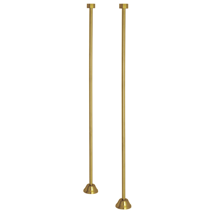 Kingston Vintage CC487 Straight Bath Supply, Brushed Brass