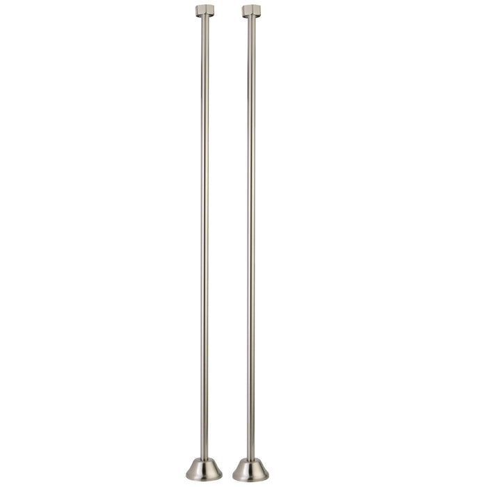 Kingston Vintage CC488 Straight Bath Supply, Brushed Nickel