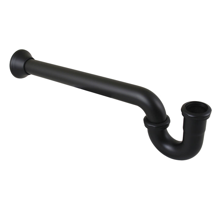 Kingston Vintage CC5120MB 1-1/2 Inch Decor P-Trap with Bell Flange, 19 Inch Length, 18 Gauge, Matte Black
