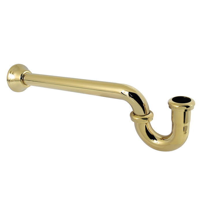 Kingston Vintage CC5182 1-1/4 Inch Decor P-Trap with Bell Flange, 18 Inch Length, 18 Gauge, Polished Brass