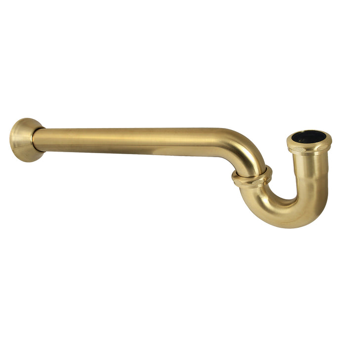 Vintage CC5187 1-1/4 Inch Decor P-Trap with Bell Flange, 18 Inch Length, 18 Gauge, Brushed Brass