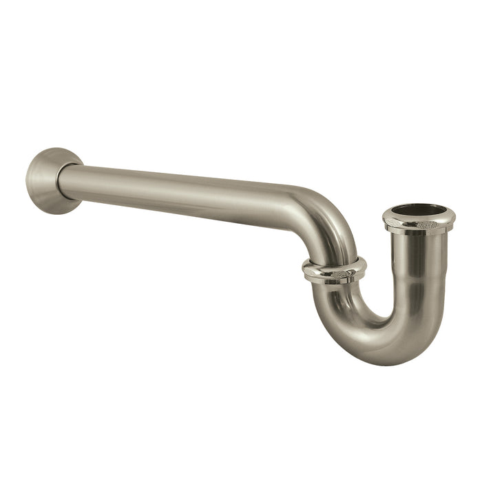 Kingston Vintage CC5188 1-1/4 Inch Decor P-Trap with Bell Flange, 18 Inch Length, 18 Gauge, Brushed Nickel