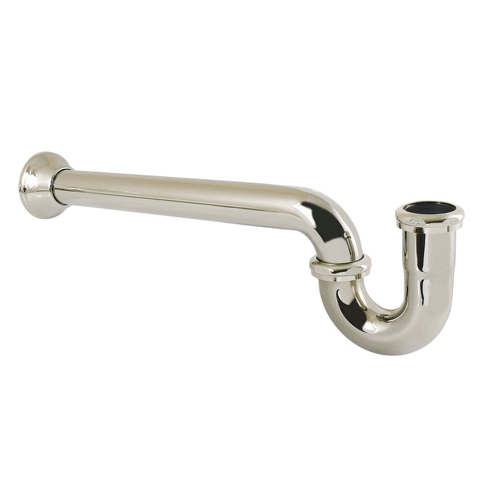 Kingston Vintage CC5246 1-1/4 (or 1-1/2) x 1-1/2 Inch Decor P-Trap with Bell Flange, 19 Inch Length, 18 Gauge, Polished Nickel