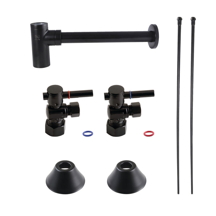 Kingston Sona CC53300DLLKB30 - Trimscape Modern Plumbing Sink Trim Kit with Bottle Trap, Matte Black