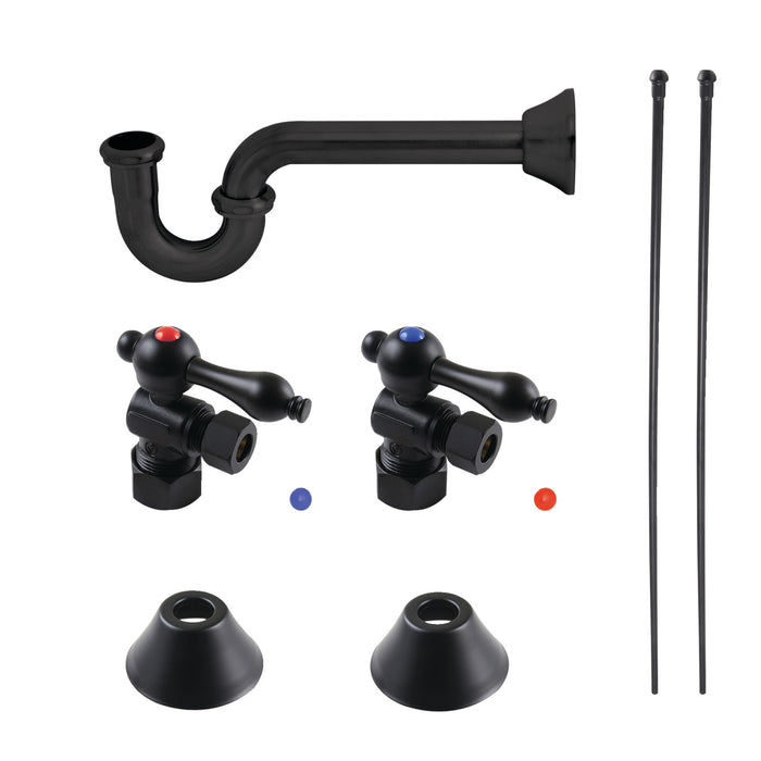 Kingston Heirloom CC53300LKB30 - Trimscape Traditional Plumbing Sink Trim Kit with P-Trap, Matte Black