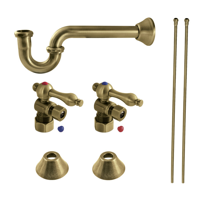 Kingston Heirloom CC53303LKB30 - Trimscape Traditional Plumbing Sink Trim Kit with P-Trap, Antique Brass