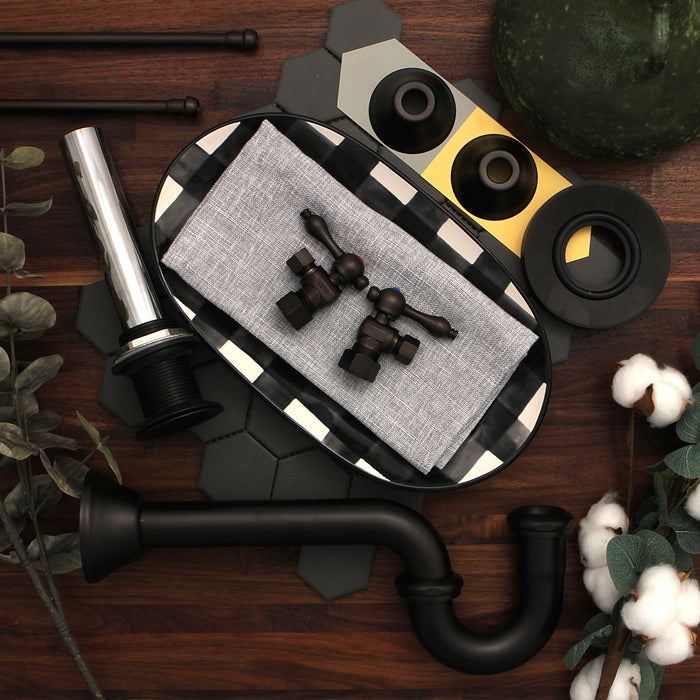 Kingston Heirloom CC53305VKB30 - Trimscape Traditional Plumbing Sink Trim Kit with P-Trap and Drain, Oil Rubbed Bronze