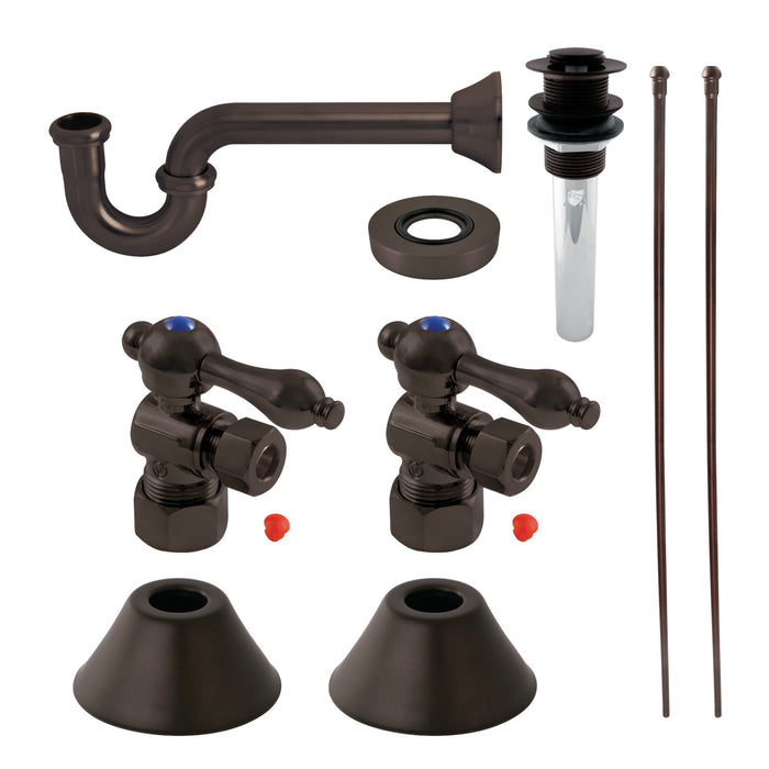 Kingston Heirloom CC53305VKB30 - Trimscape Traditional Plumbing Sink Trim Kit with P-Trap and Drain, Oil Rubbed Bronze