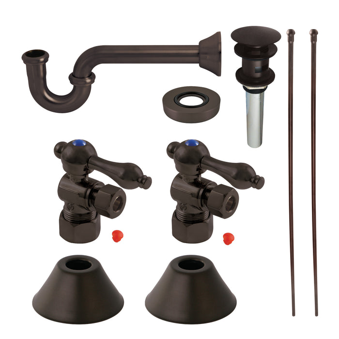 Kingston Heirloom CC53305VOKB30 - Trimscape Traditional Plumbing Sink Trim Kit with P-Trap and Overflow Drain, Oil Rubbed Bronze