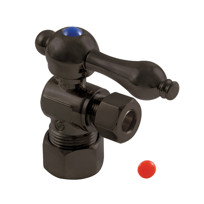 Kingston Heirloom CC53305 - Vintage 5/8-Inch O.D. Comp x 3/8-Inch O.D. Comp Quarter-Turn Angle Shut-Off Valve, Oil Rubbed Bronze