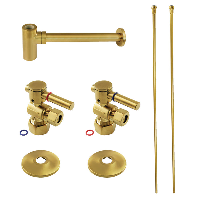 Trimscape CC53307DLLKB40 Modern Plumbing Supply Kit Combo, Brushed Brass