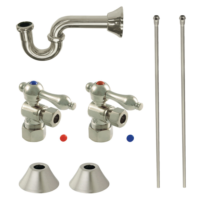 Kingston Heirloom CC53308LKB30 - Trimscape Traditional Plumbing Sink Trim Kit with P-Trap, Brushed Nickel