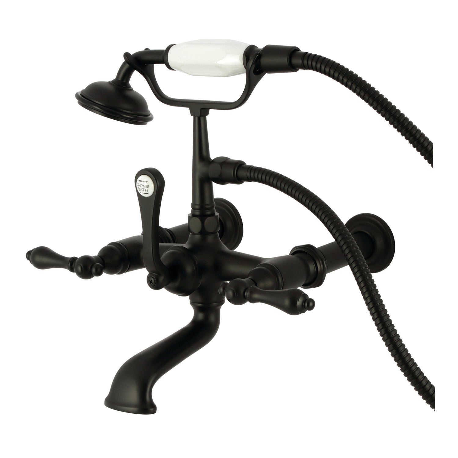 Kingston Wannenfüller Mit Handbrause - Messing-Armatur Mit 5,1 Cm Erhöhung, Keramikkartusche