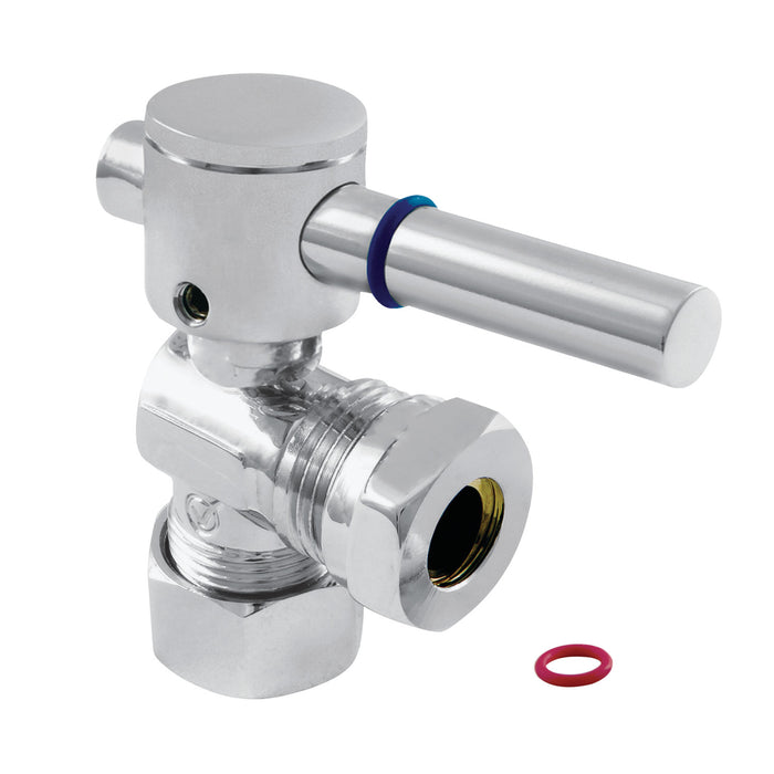 Kingston Sona CC54301DL - Fauceture 5/8-Inch O.D. Comp x 1/2-Inch or 7/16-Inch Slip Joint Quarter-Turn Angle Shut-Off Valve, Polished Chrome